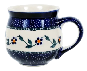 Mug, Belly Mug, 10oz Medium in "Morning Glory" by Manufaktura | K090T-GI