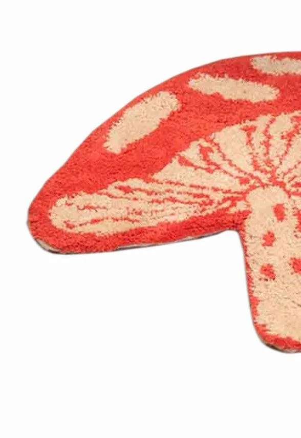 Mushroom Tufted Design Polyester Rug | 1.6x1.6 ft