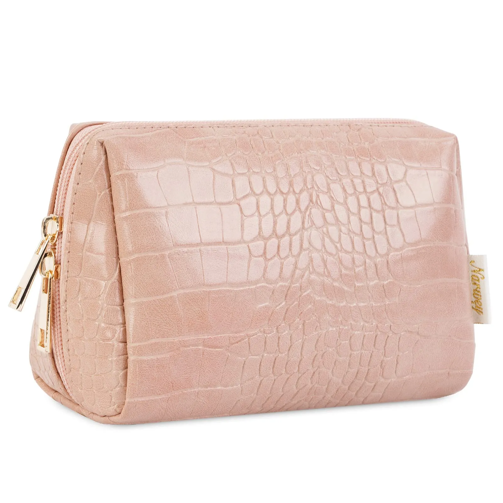 NARWEY Crocodile Grain PU Leather Makeup Bag For Women