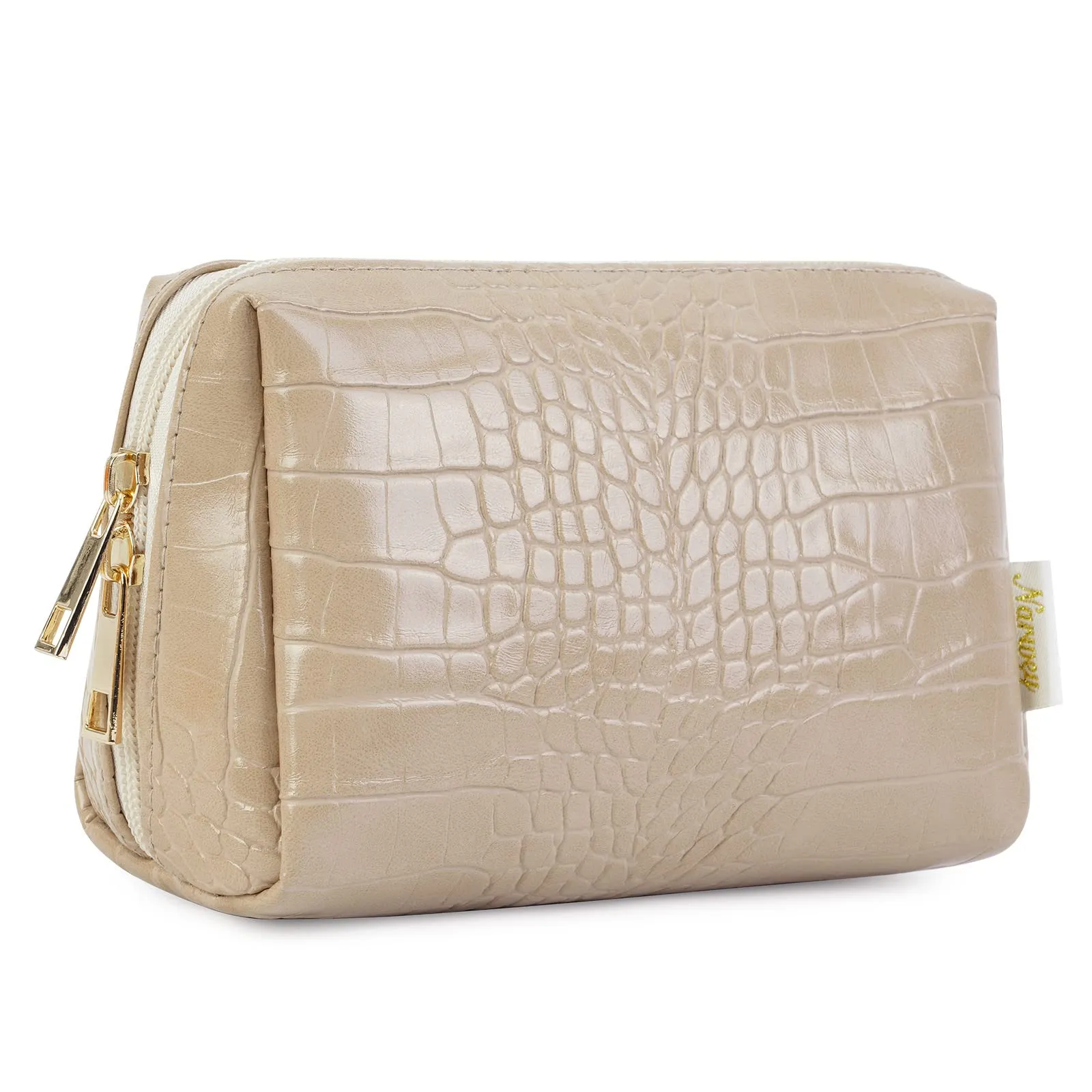 NARWEY Crocodile Grain PU Leather Makeup Bag For Women
