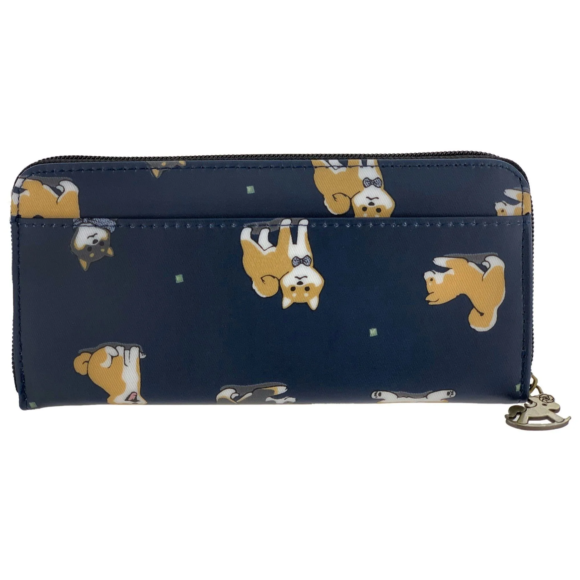 Navy Blue Shiba Inu Long Wallet