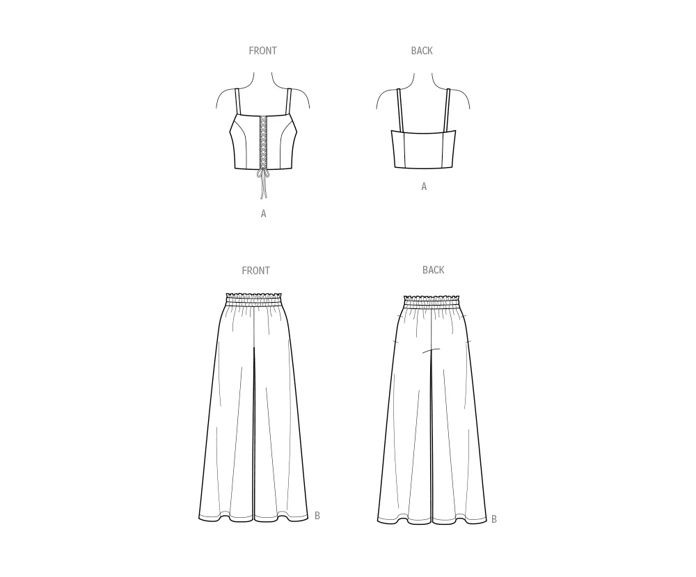 Newlook Pattern 6779 Misses' Bra Top and Pants