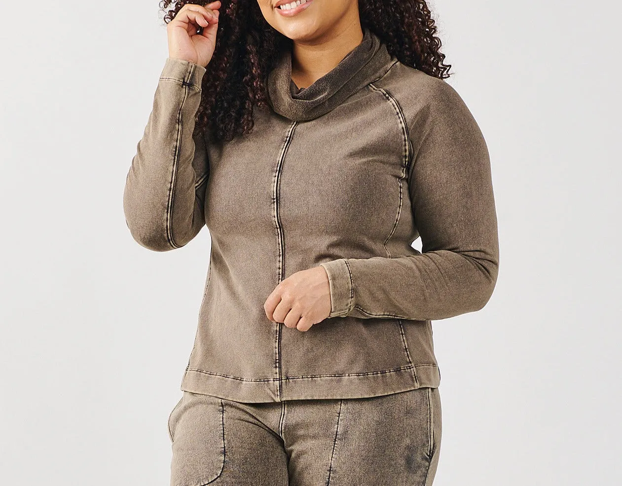 Organic Cotton - Fleece Cowl Pullover