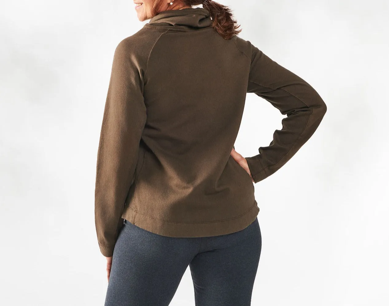 Organic Cotton - Fleece Cowl Pullover