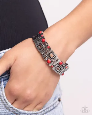 Paparazzi Bracelet ~ Forest Feel - Red