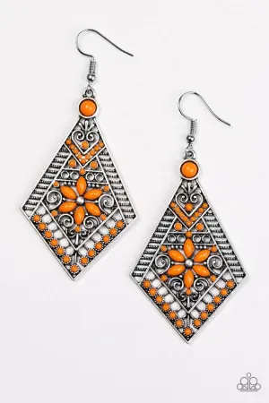Paparazzi Earring ~ Stay Wild, Wildflower - Orange
