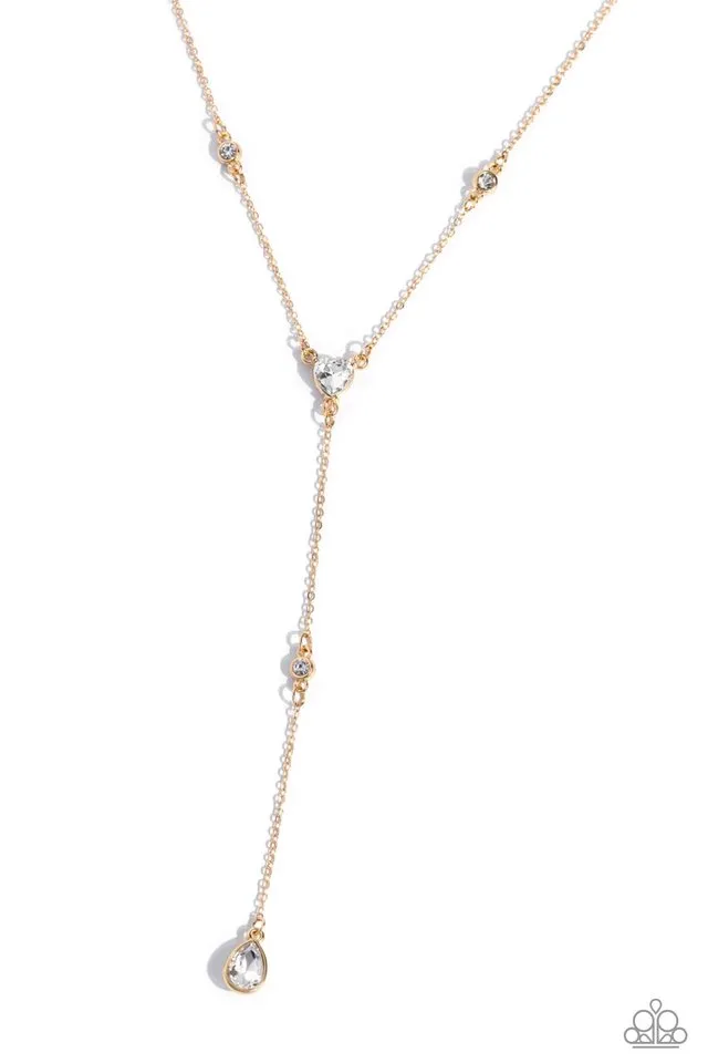 Paparazzi Necklace ~ Lavish Lariat - Gold