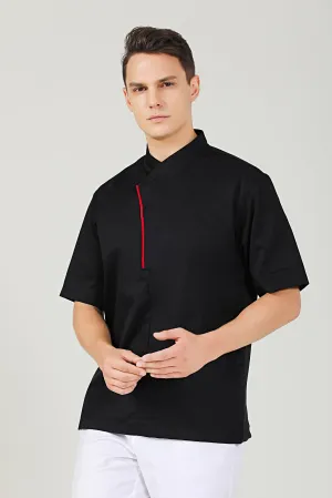 Parsley Black Chef Jacket, Short Sleeve
