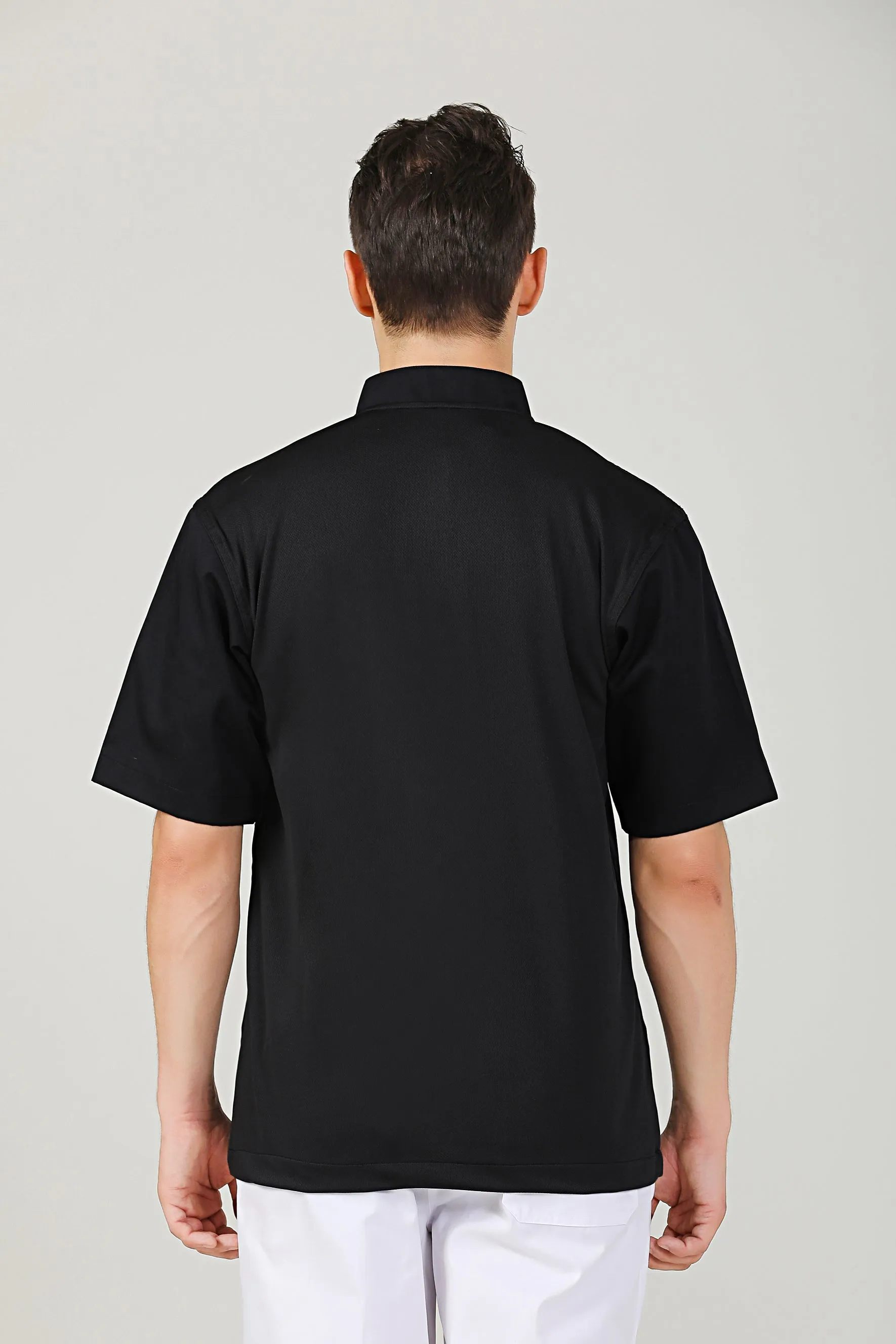 Parsley Black Chef Jacket, Short Sleeve