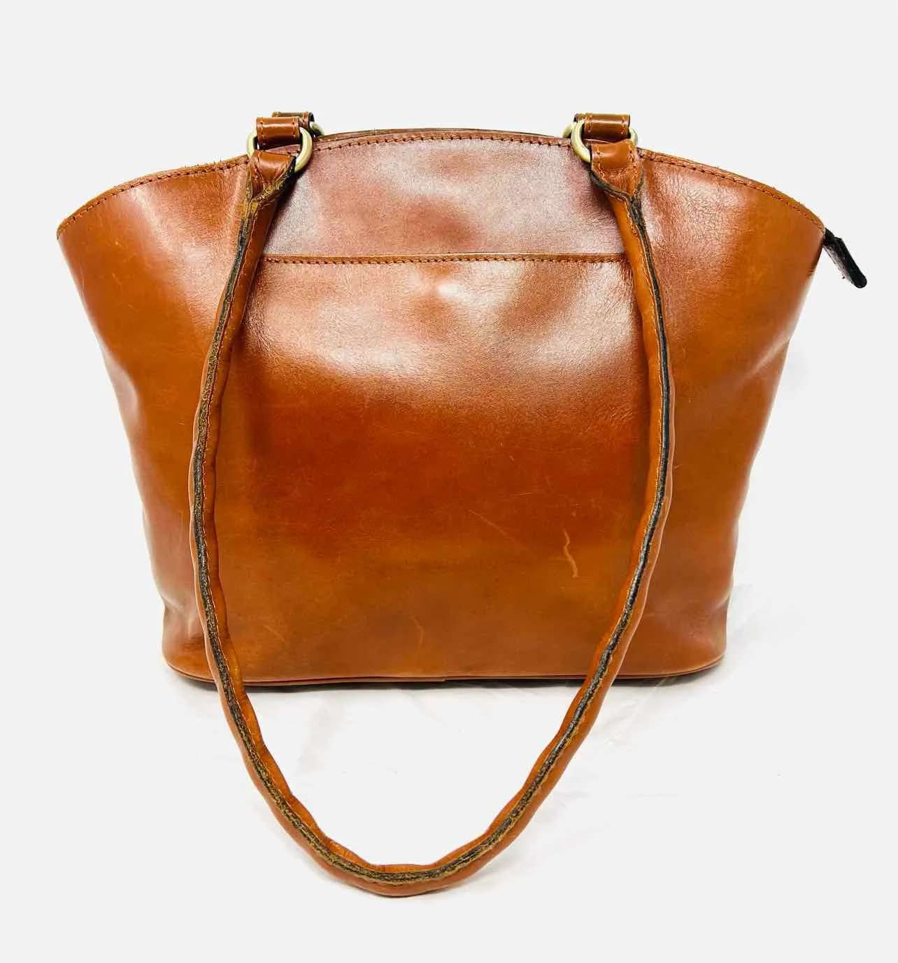Patricia Nash Cognac Shoulder Bag Turn-lock Leather W/ BAG! Designer Tote