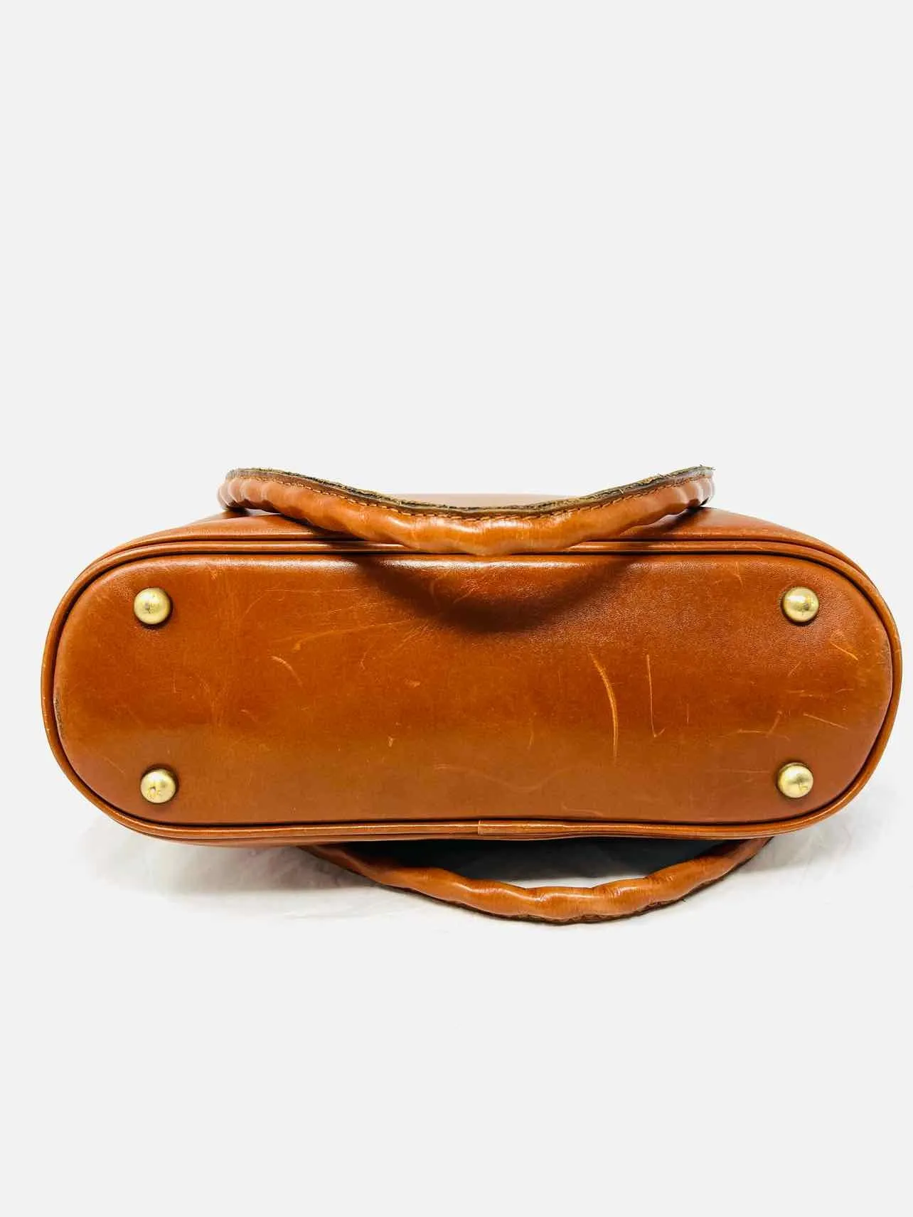 Patricia Nash Cognac Shoulder Bag Turn-lock Leather W/ BAG! Designer Tote