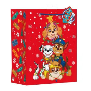 Paw Patrol Large Christmas Gift Bag - 33 x 26cm