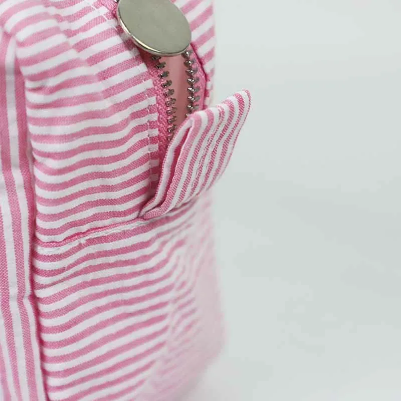 Personalized Embroidery Makeup Bag Soft Cotton Travel Cosmetic Pouch