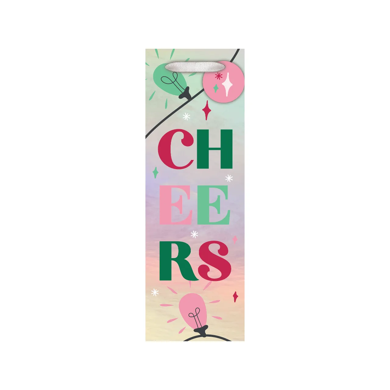 Pink And Green String Of Lights Gift Bags