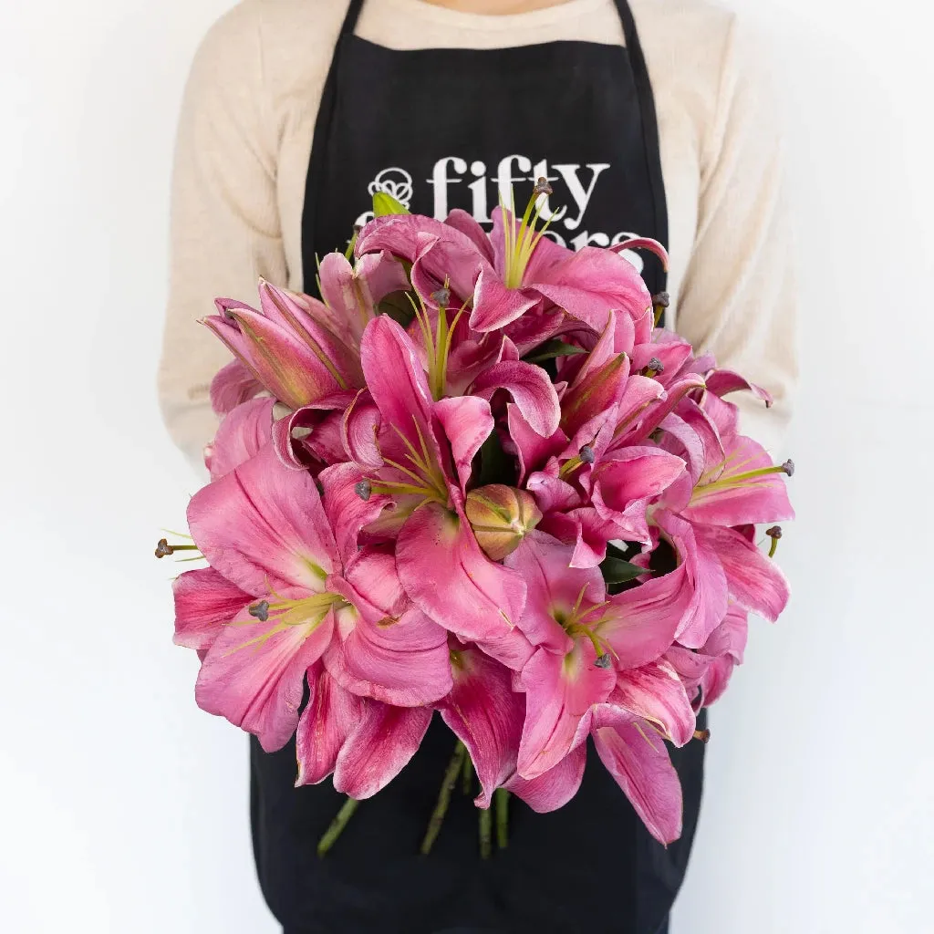 Pink Oriental Lilies