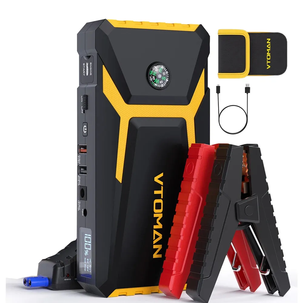 Portable 3000A Car Battery Jump Starter Power Bank with LED Light