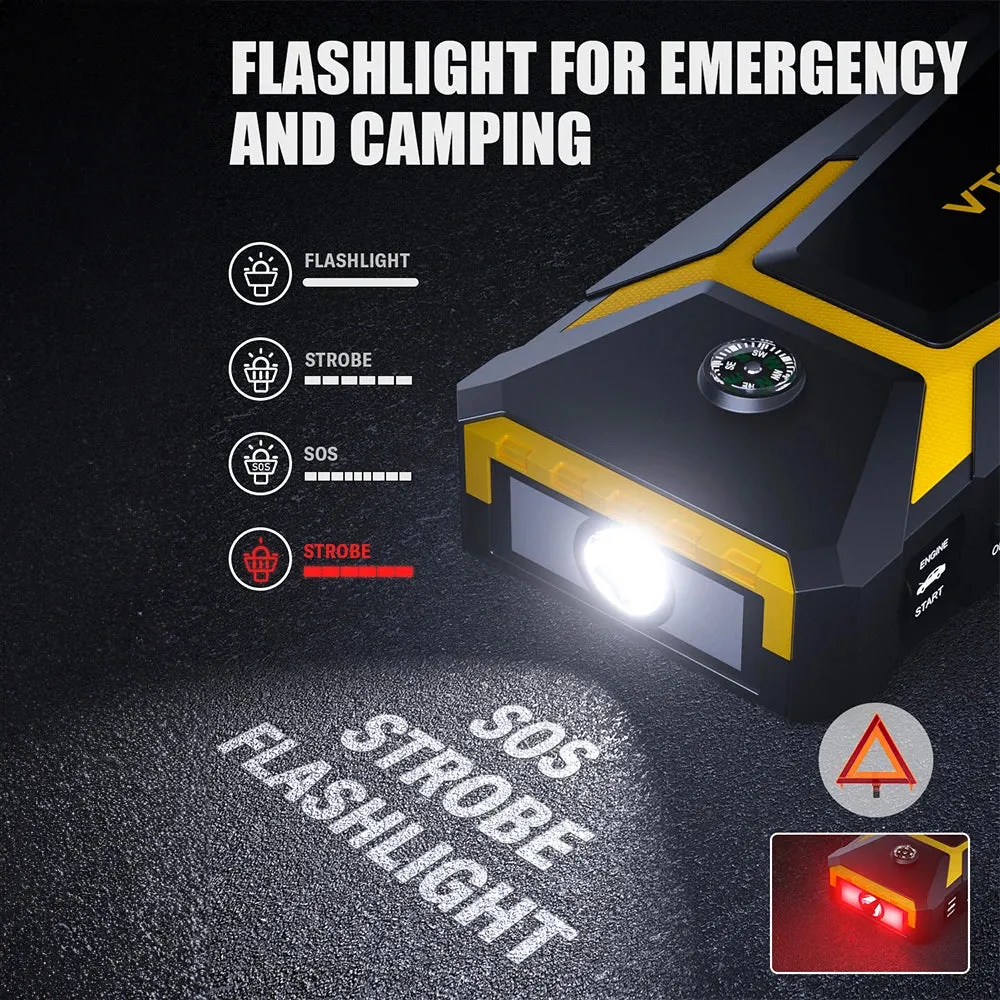 Portable 3000A Car Battery Jump Starter Power Bank with LED Light