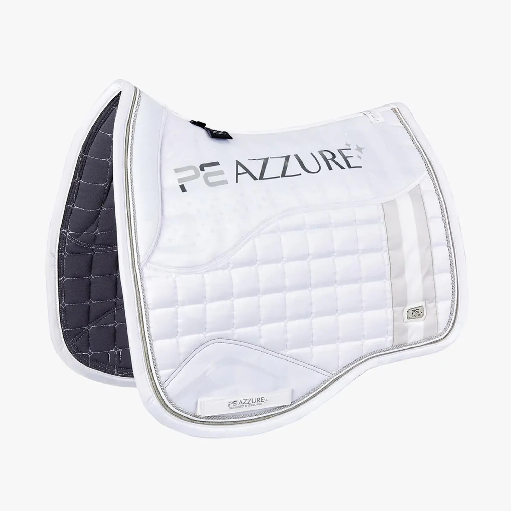 Premier Equine Azzure Anti-Slip Satin Dressage Square - White