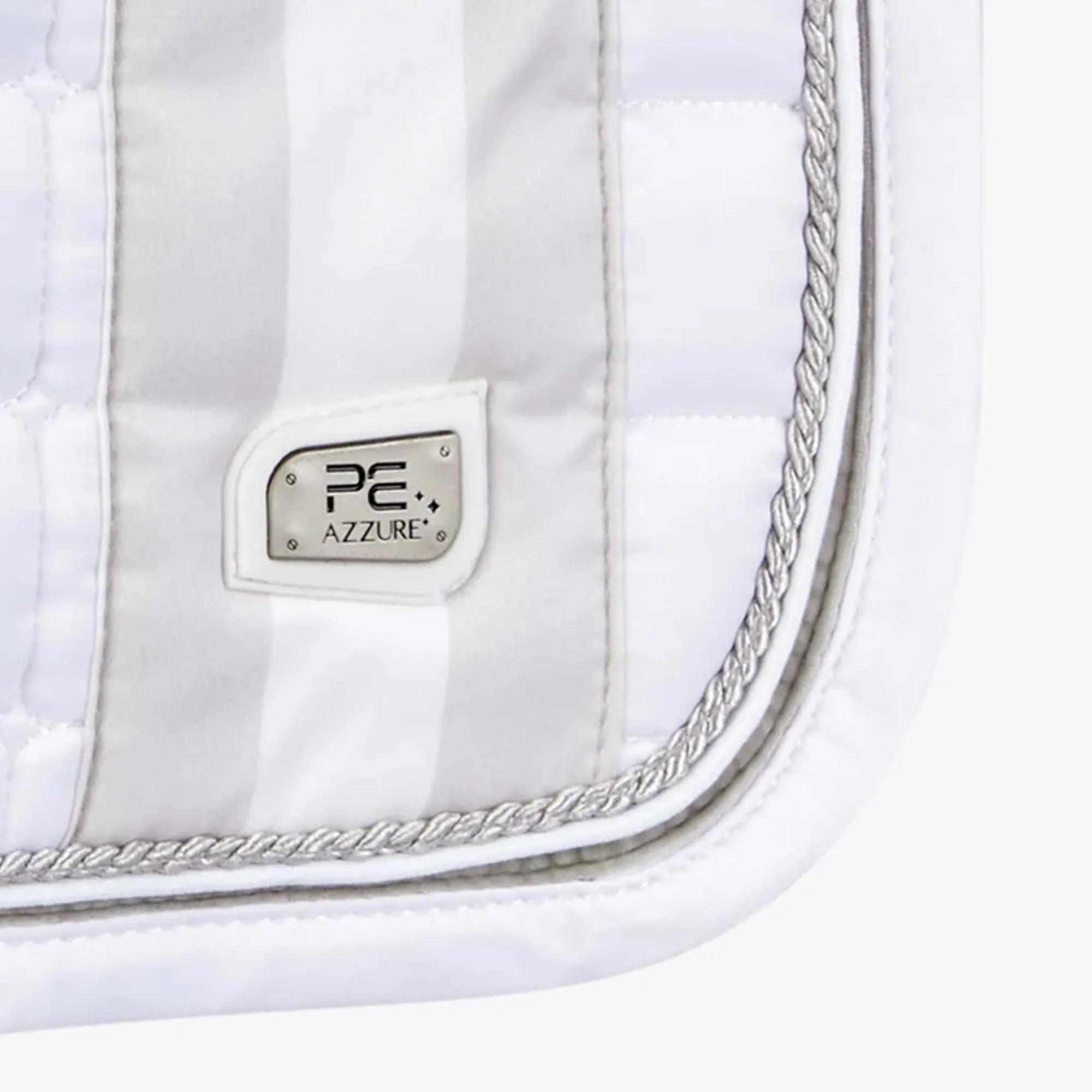 Premier Equine Azzure Anti-Slip Satin Dressage Square - White