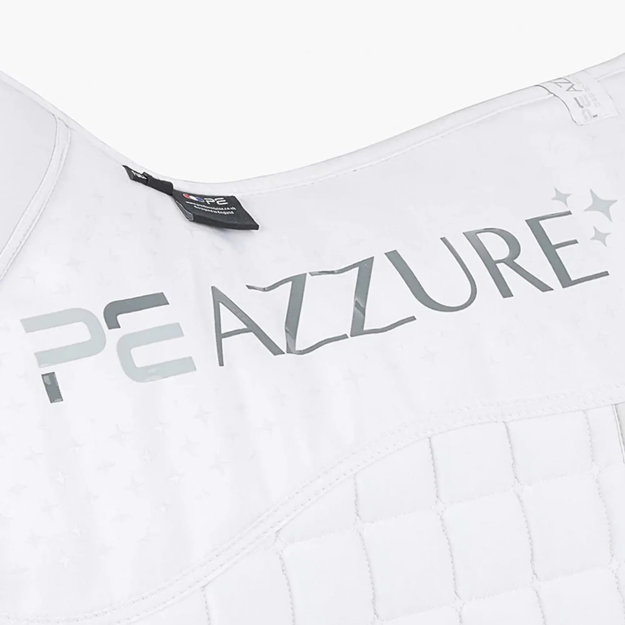 Premier Equine Azzure Anti-Slip Satin Dressage Square - White
