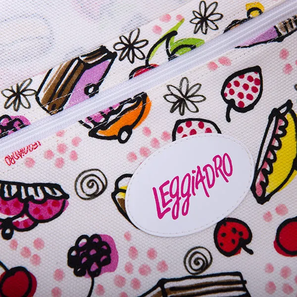 Printed Cotton Canvas Tote Bag in Ice Cream Social