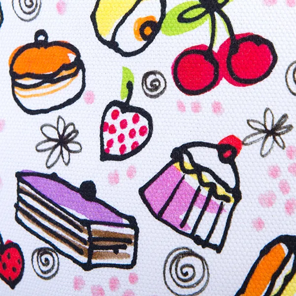 Printed Cotton Canvas Tote Bag in Ice Cream Social