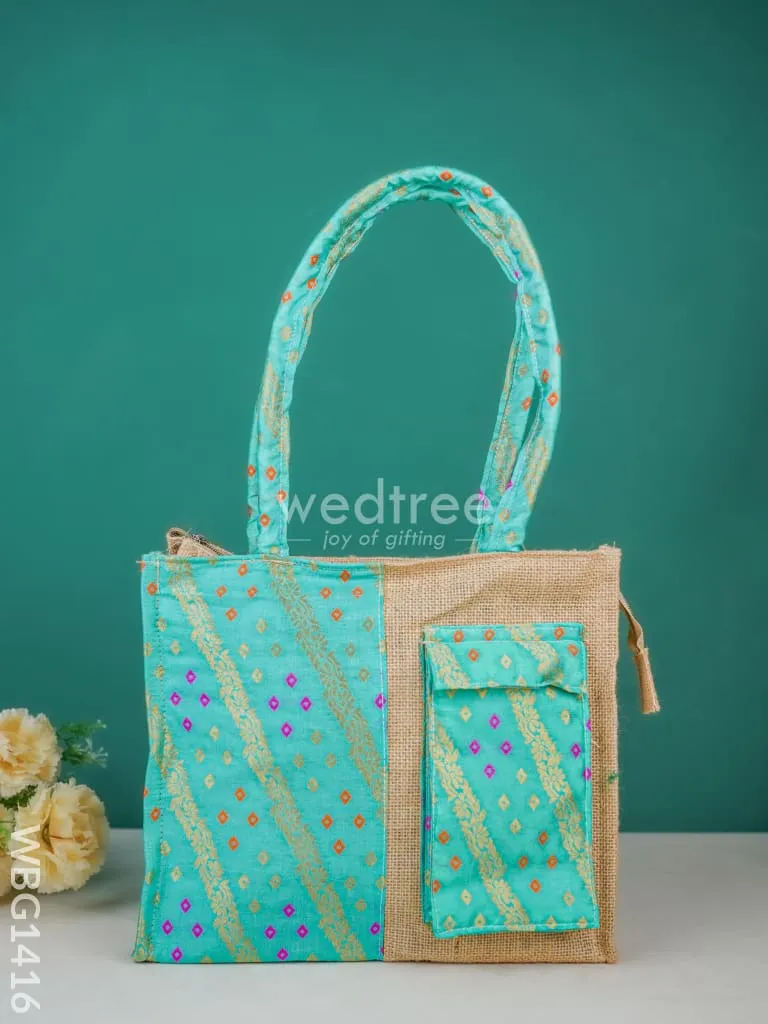 Raw Silk Jute Bag - WBG1416