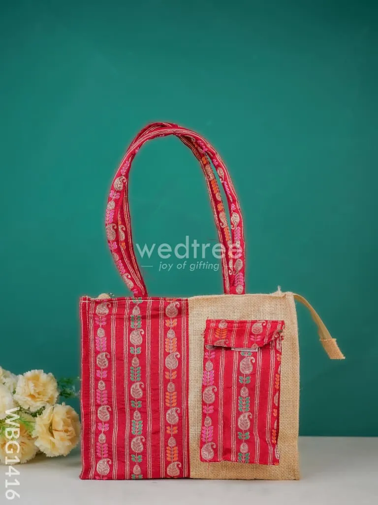 Raw Silk Jute Bag - WBG1416