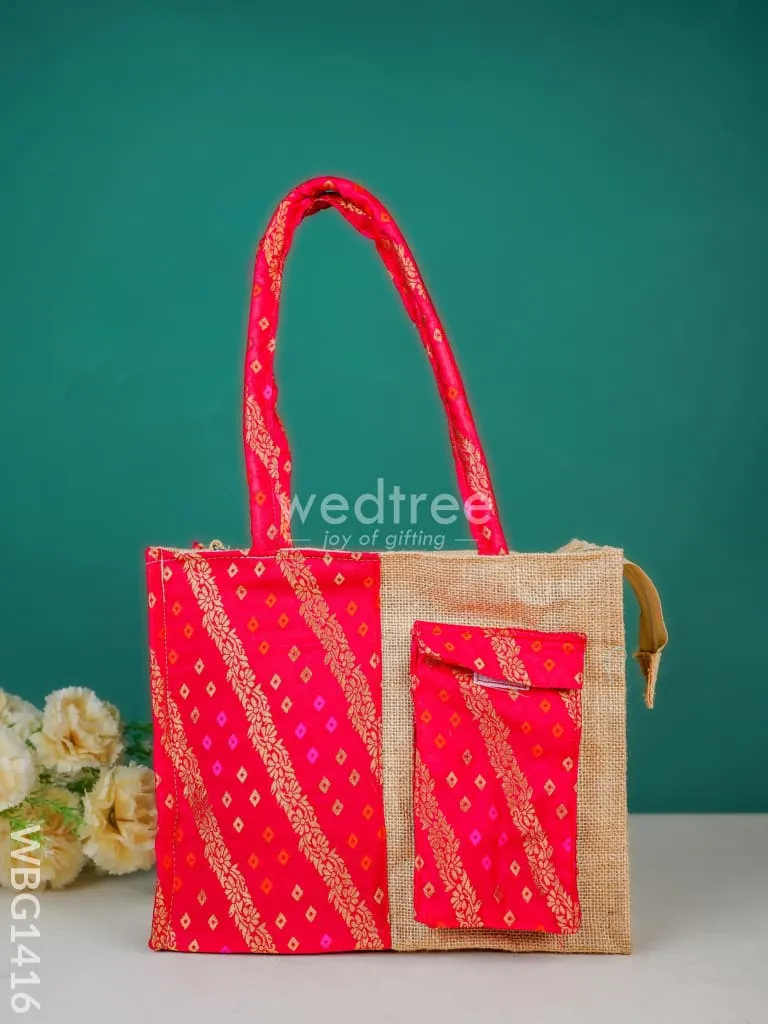 Raw Silk Jute Bag - WBG1416