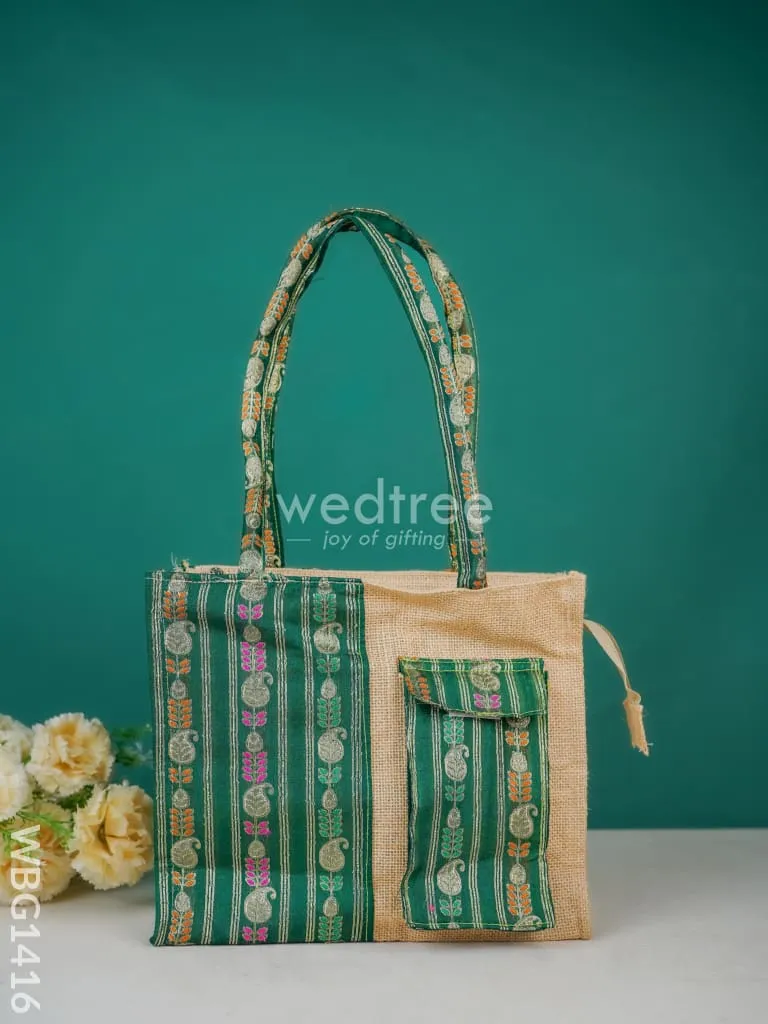 Raw Silk Jute Bag - WBG1416