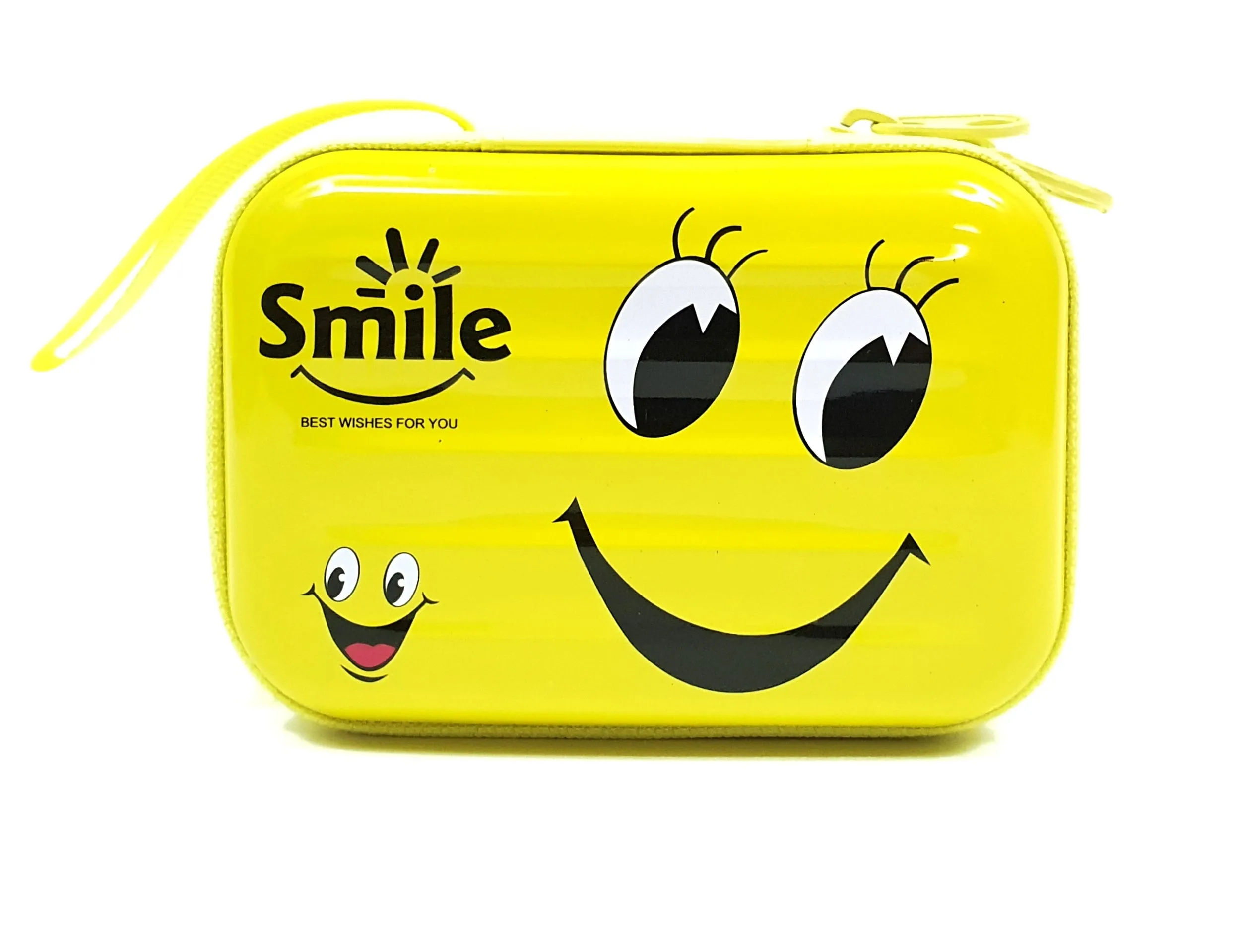 Rectangle Earphone Zipper Case - Smiley