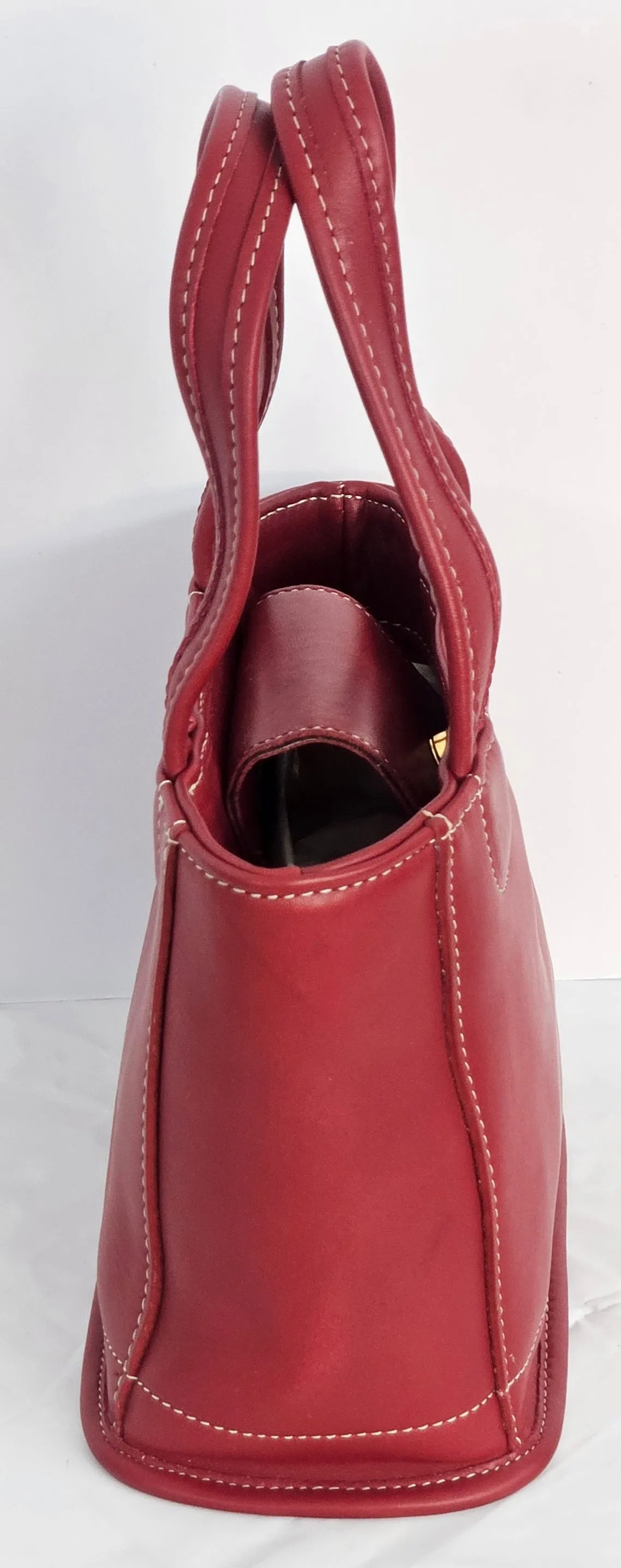 Red Cowhide Genuine Leather small bag #TRH6red
