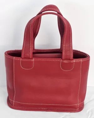 Red Cowhide Genuine Leather small bag #TRH6red