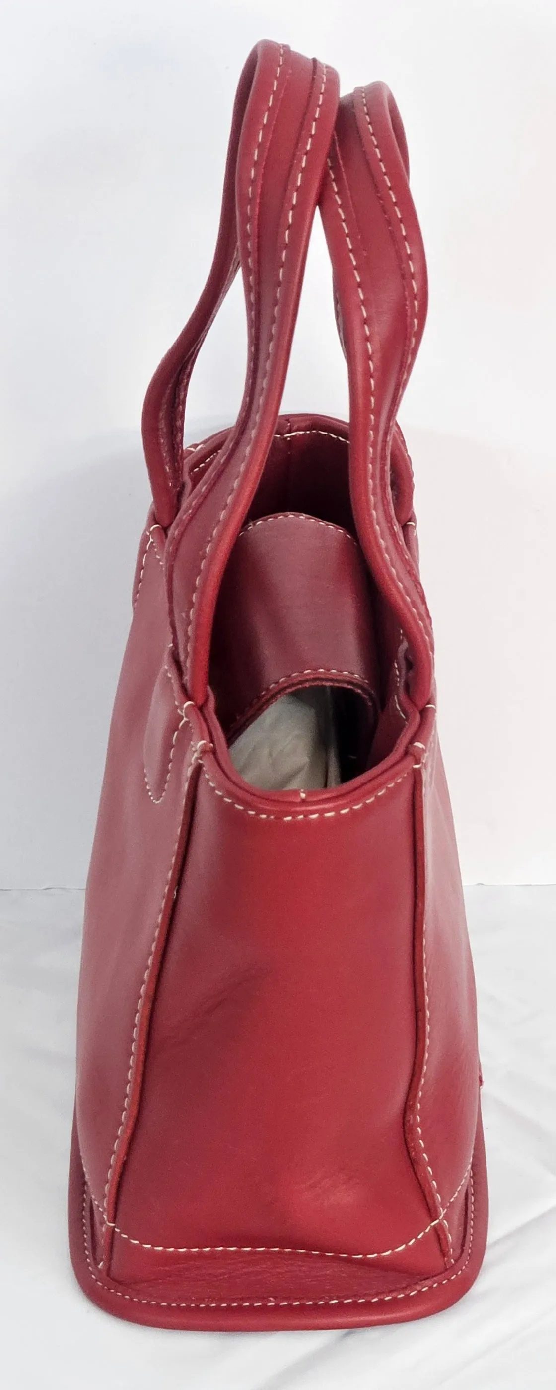 Red Cowhide Genuine Leather small bag #TRH6red