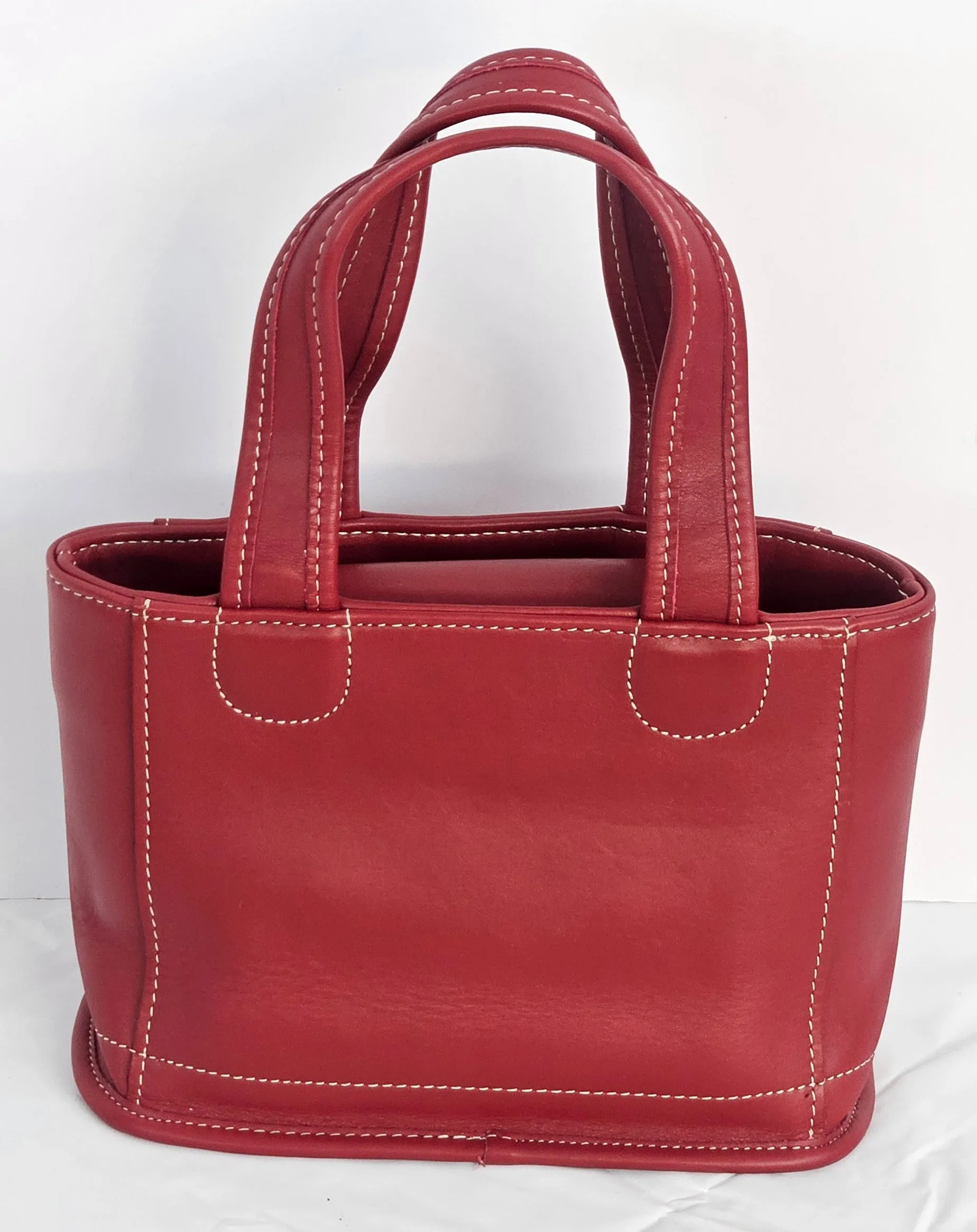 Red Cowhide Genuine Leather small bag #TRH6red