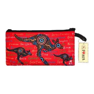 Red Kangaroo Pencil Case