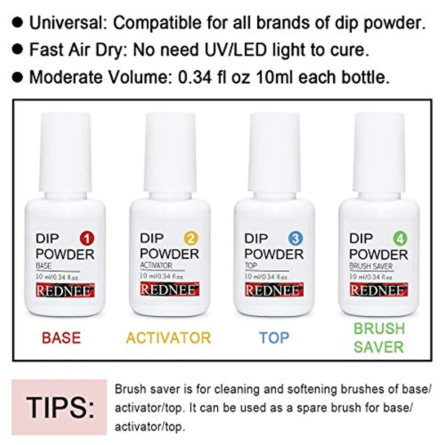REDNEE Dip Powder 12 Colors Nail Starter Kit with Base Activator and Top Coat 22pcs Gift Set for Nail Art - RE08 Inviting Color