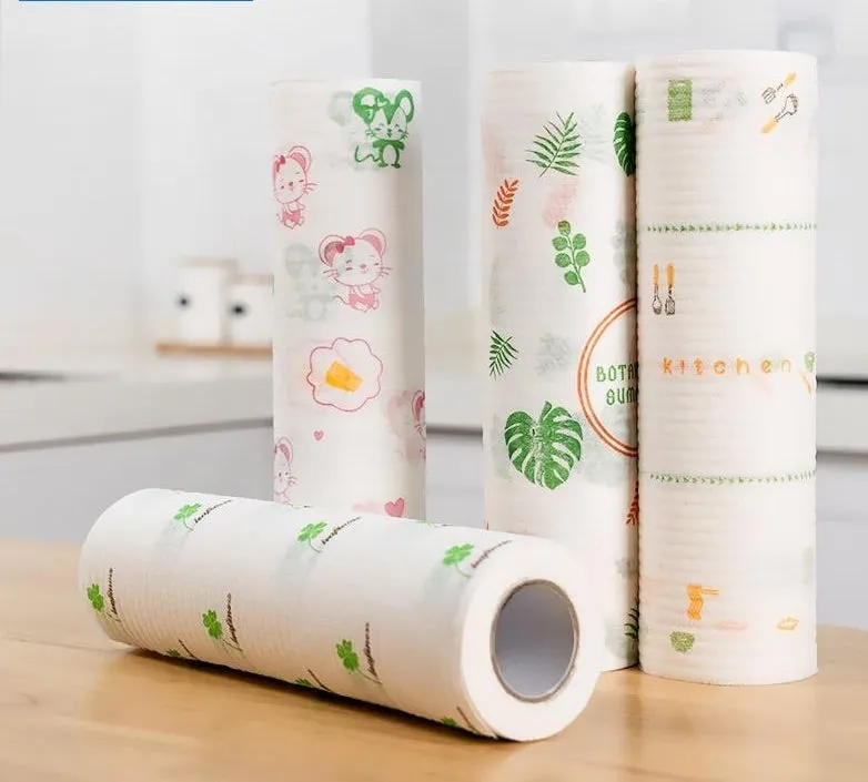 Reusable Bamboo Paper Towels (1 roll of 50 sheets)