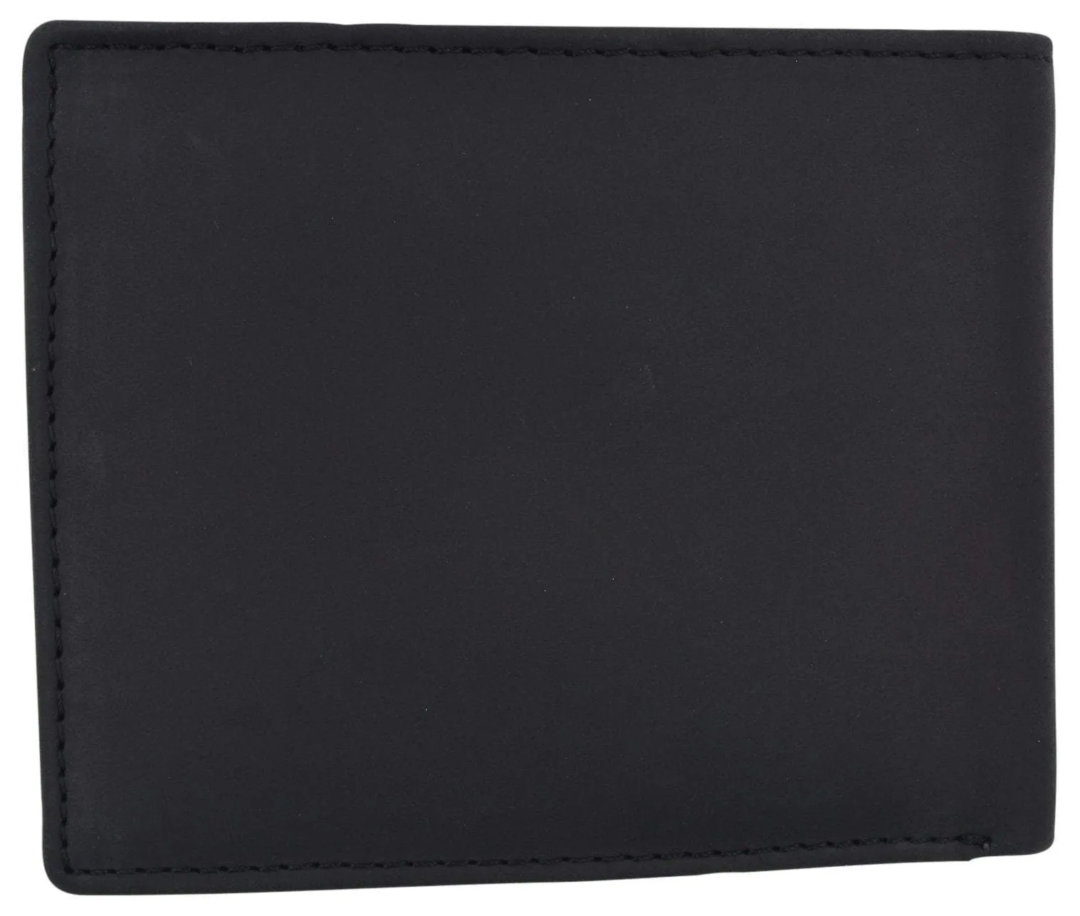 RFID Blocking Mens Genuine Leather Bifold 5 de Mayo Sombrero Logo Wallet