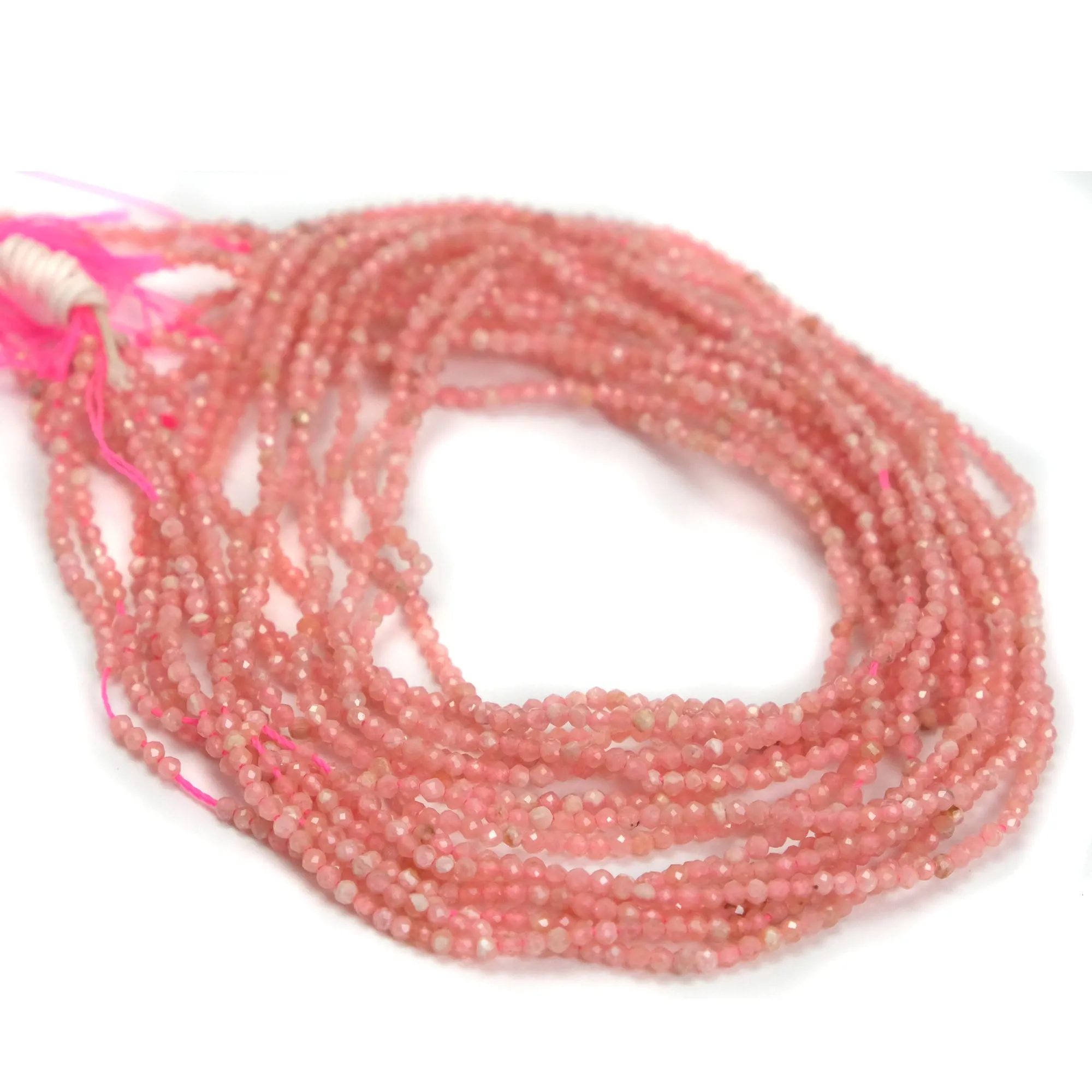 Rhodocrosite 2mm Faceted Rounds