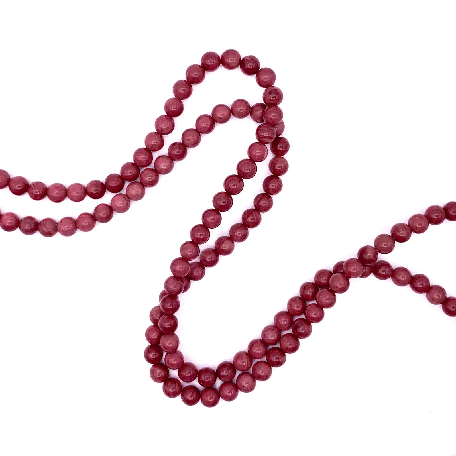 Rhodonite 6.4mm AAA Smooth Rounds Bead Strand