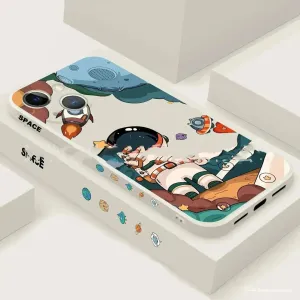 Rocket Astronaut Side Phone Case