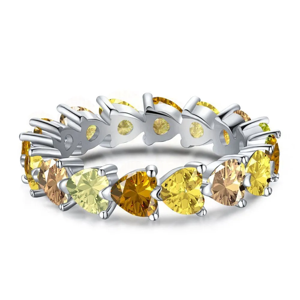 Round heart-shaped ring