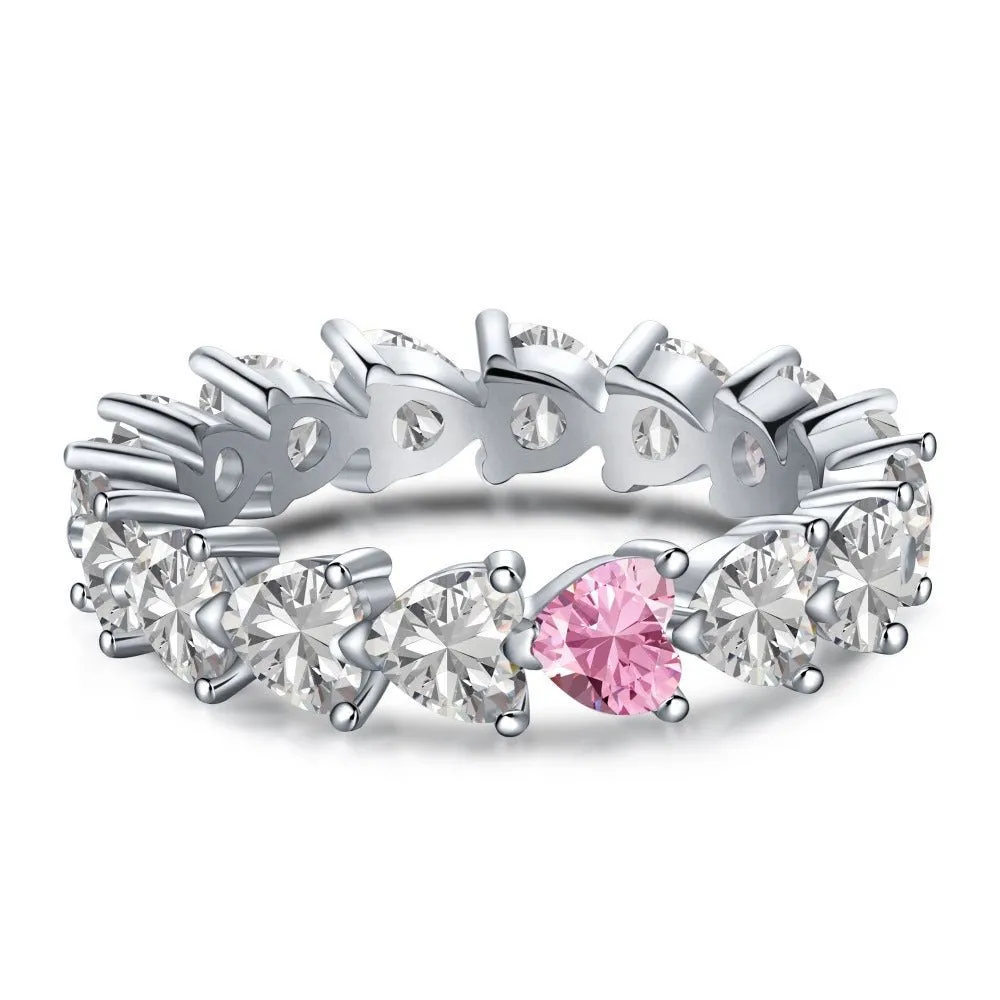 Round heart-shaped ring