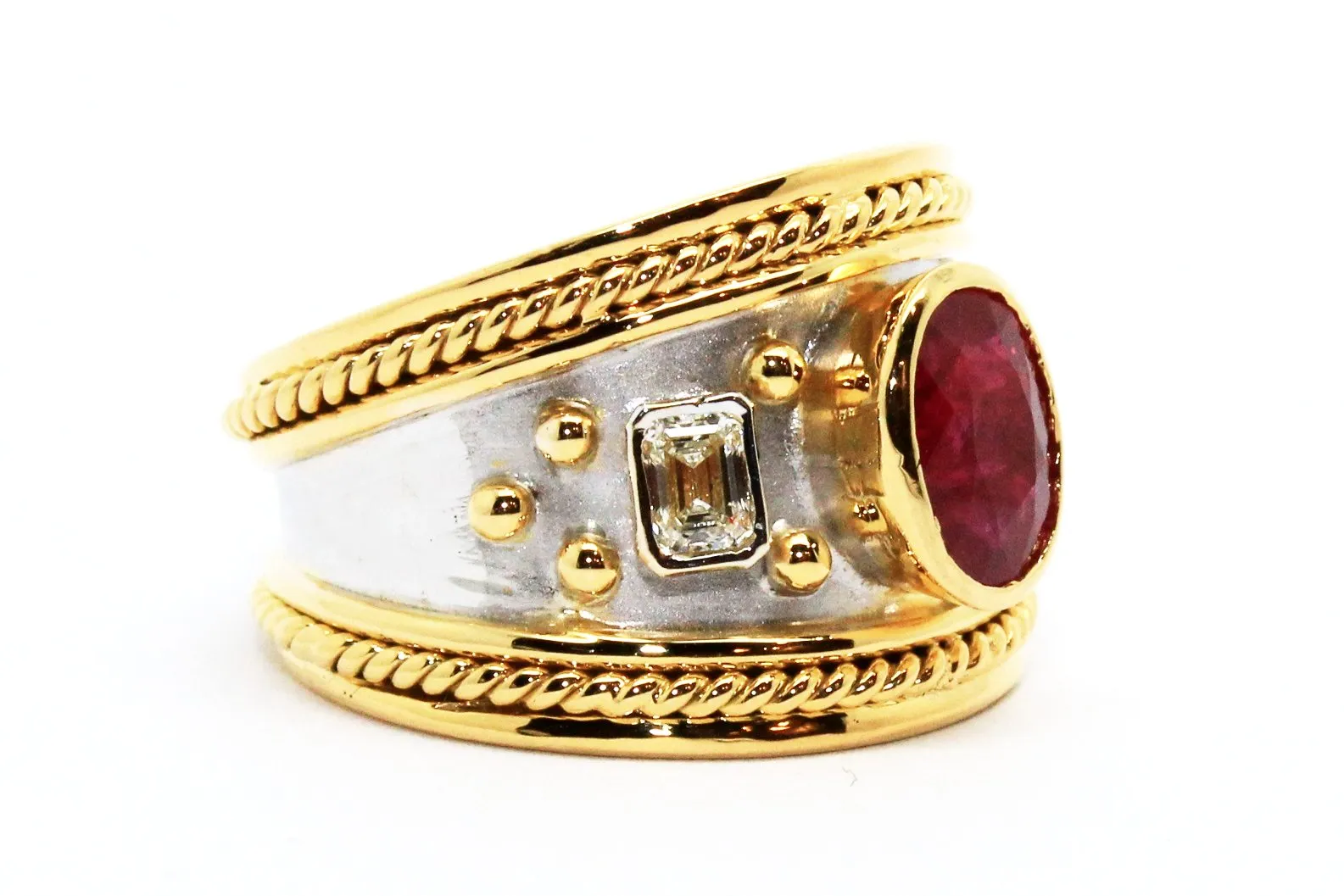 RUBY AND DIAMOND NWA RING AD NO.1611