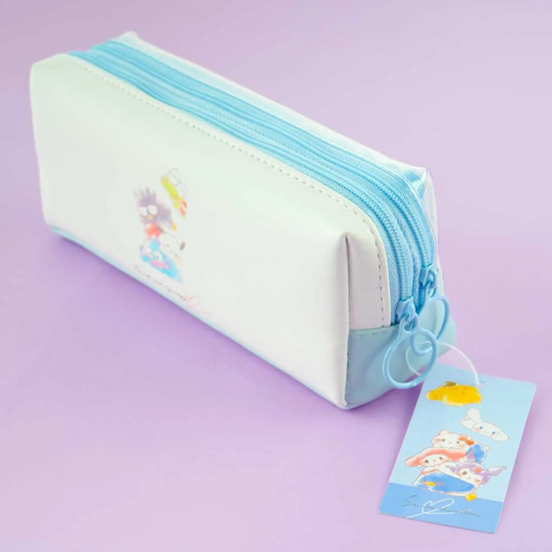 Sanrio Characters Funyumaru Twin Zipper Pen Pouch
