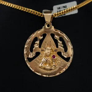Santa Barbara Pendant 14K Yellow Gold With Ruby / 5.2gr