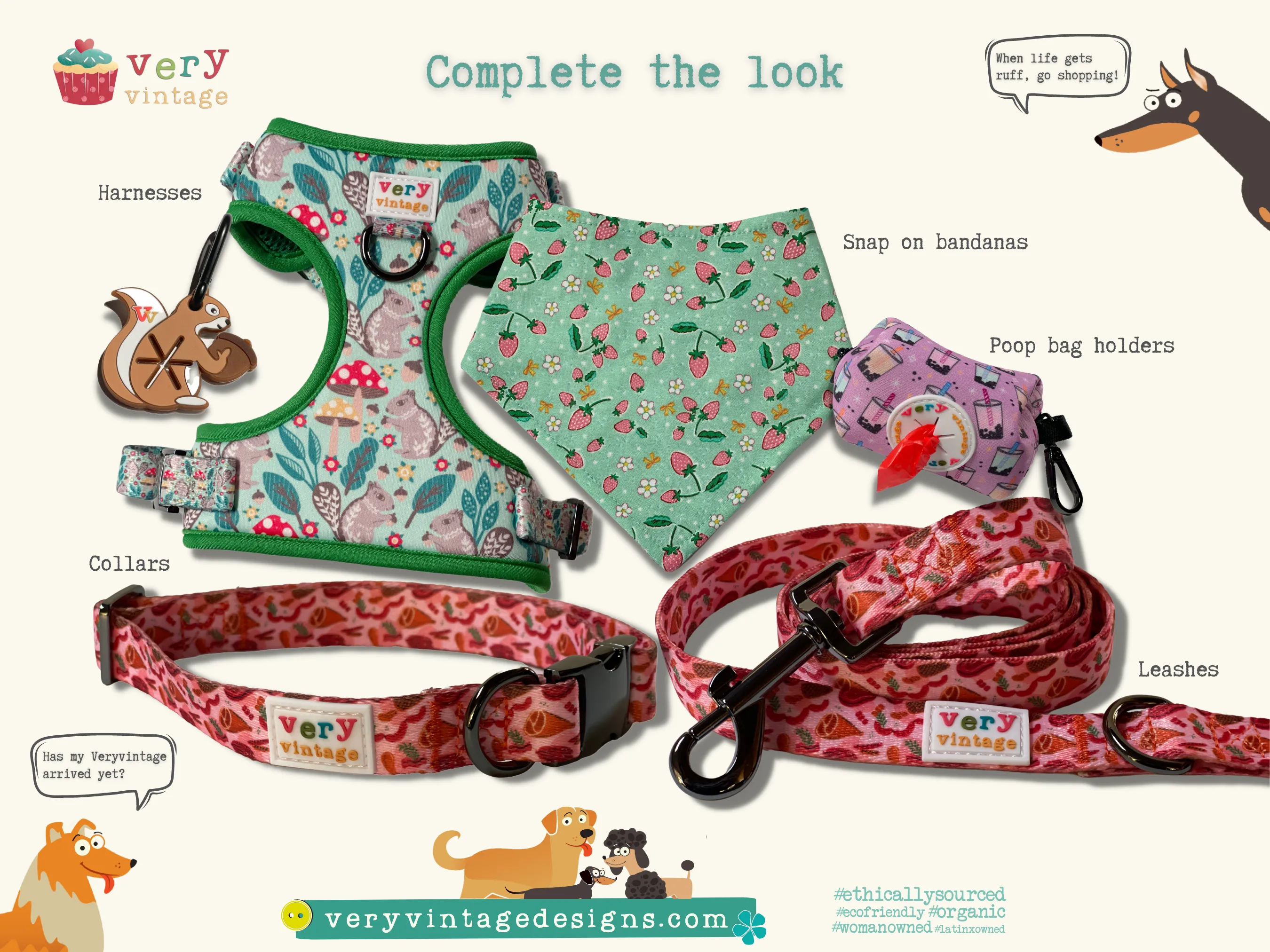 Santa - Matching Dog Poop Bag Holder