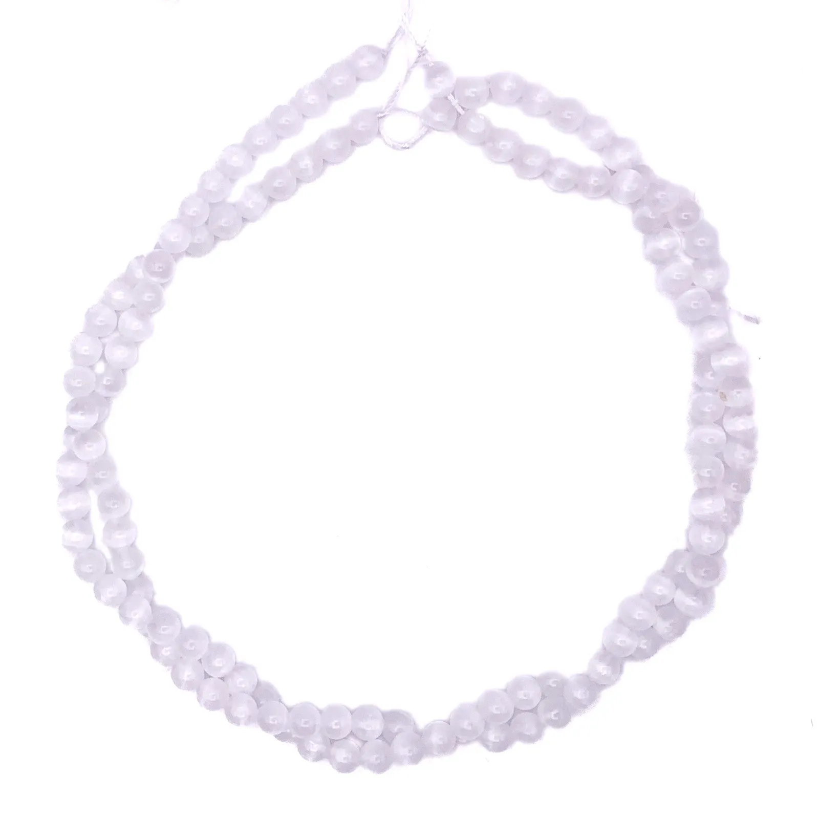 Selenite 6mm Smooth Rounds Bead Strand
