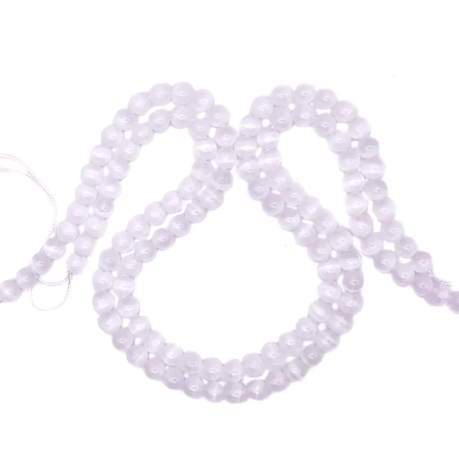 Selenite 6mm Smooth Rounds Bead Strand